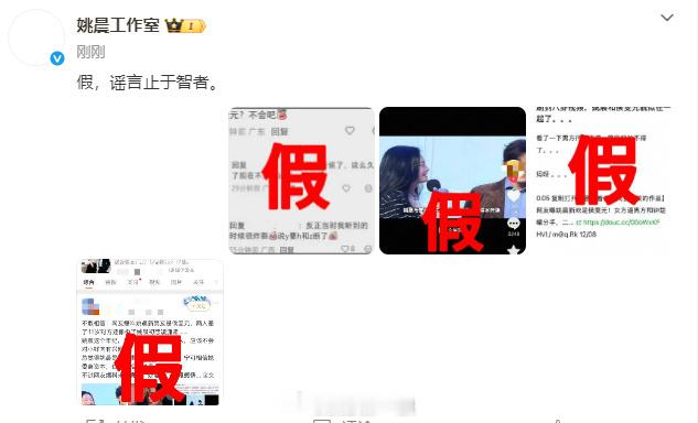 姚晨工作室否认恋情姚晨方辟谣