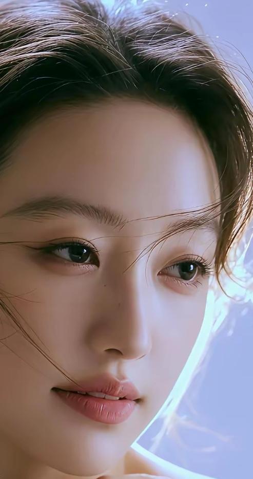 皓齿明眸玉貌芳，
清眸湛湛映天光。
秀容雅韵尘氛远，
顾盼风生带冷香。