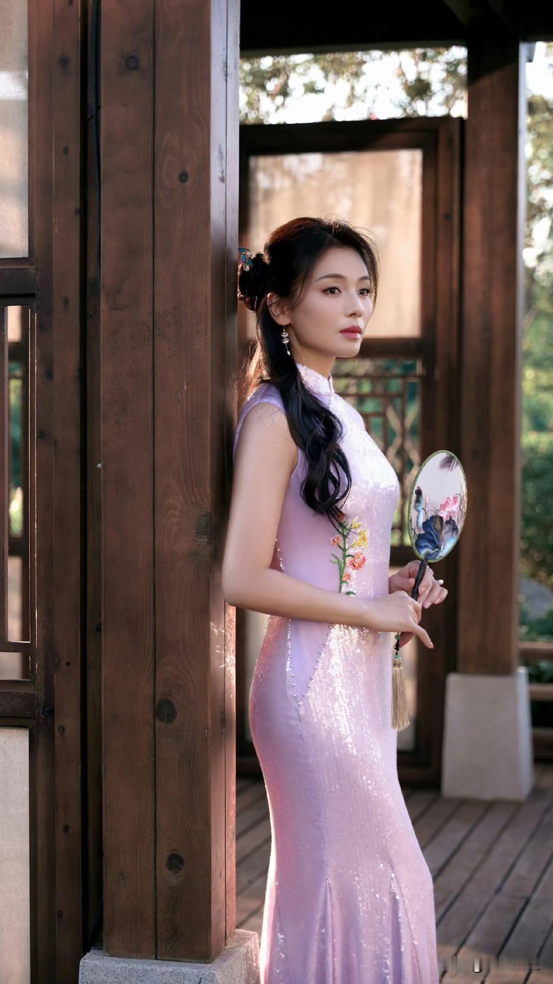 刘涛粉色旗袍系列，好美啊 女神刘涛 旗袍