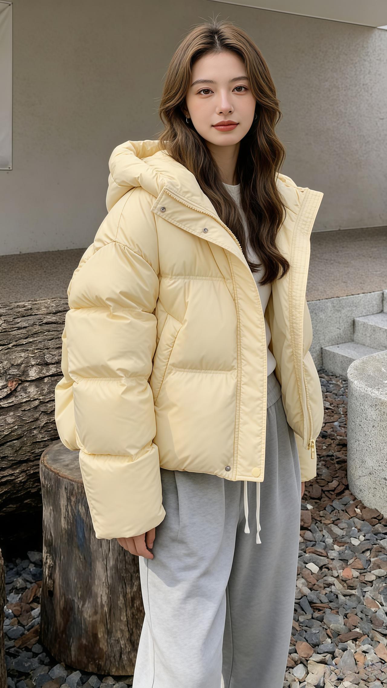 羽绒服女韩系风 服装穿搭 衣服穿搭 穿搭穿搭 羽绒服