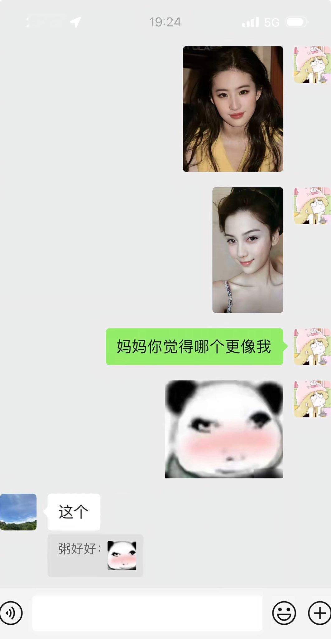 妈妈你觉得哪个更像我 