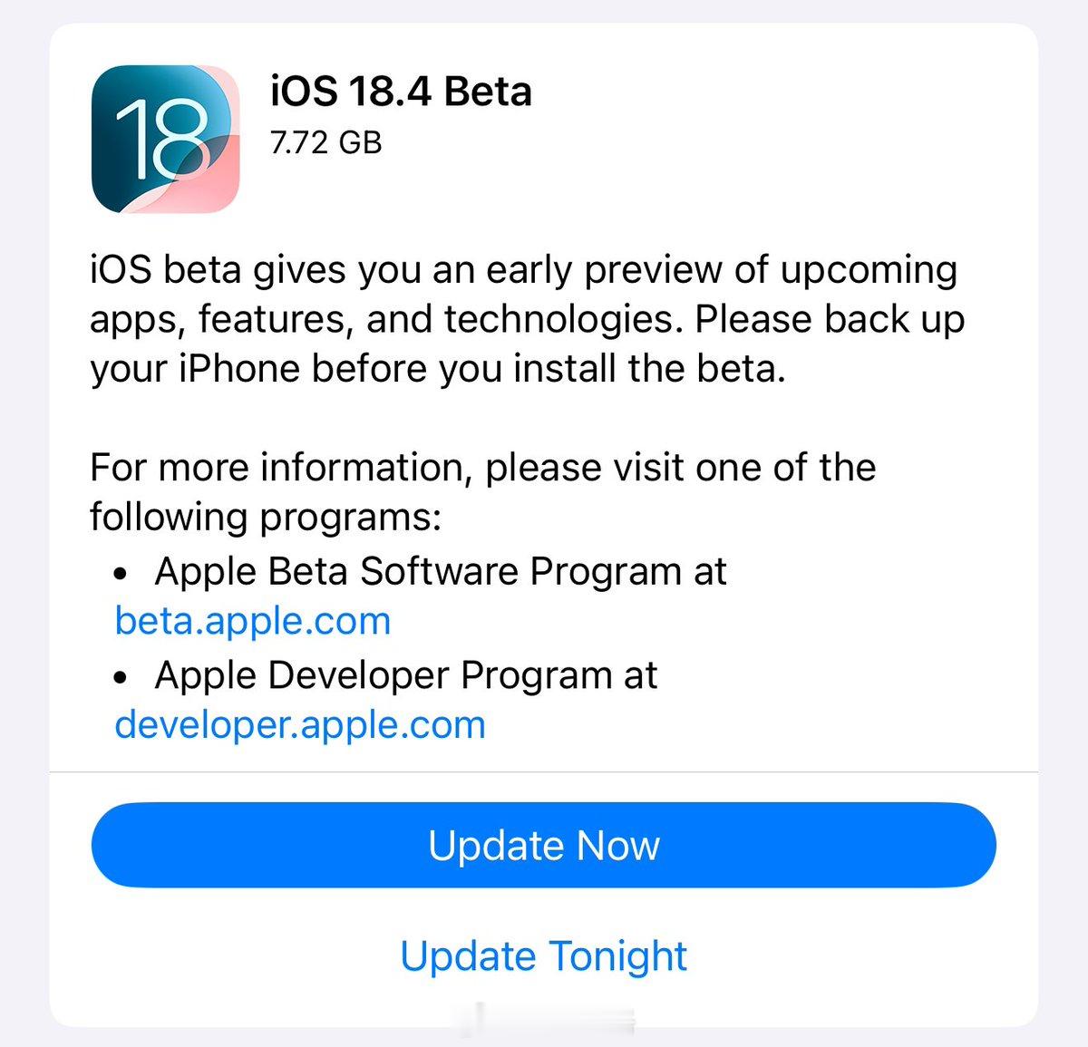 iOS 18.4 首个测试版来了 