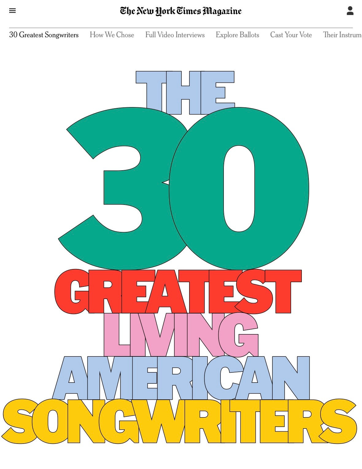The New York Times 甄选「The 30 Greatest Li