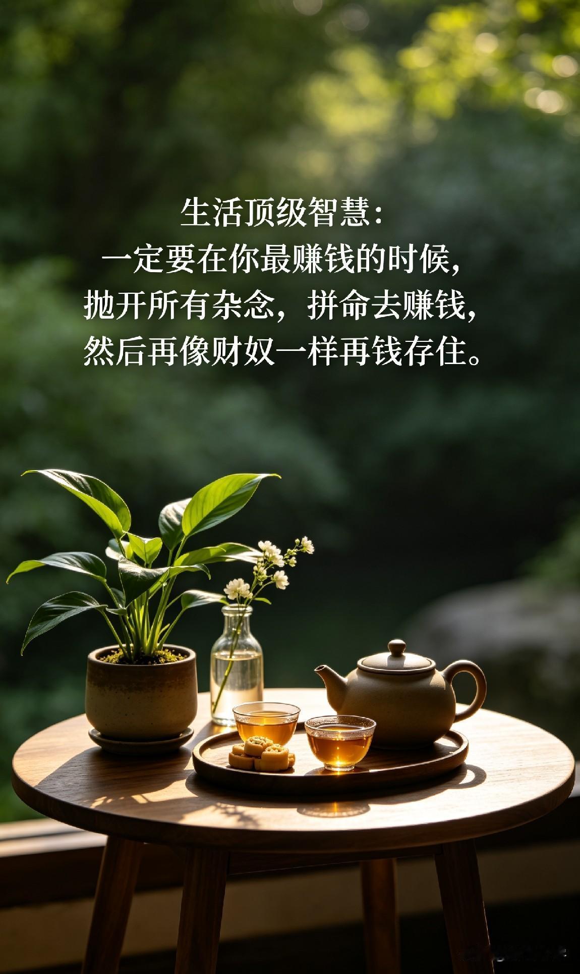 生活顶级智慧：一定要在你最赚钱的时候，抛开所有杂念，拼命去赚钱，然后再像守财奴一