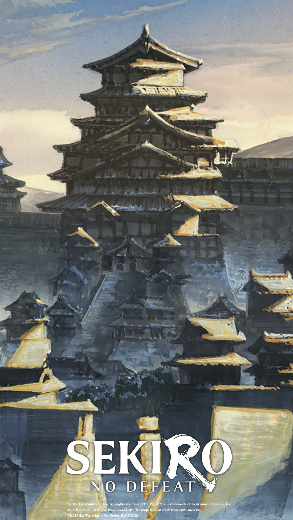 剧场版动画《只狼：NO DEFEAT》第六弹壁纸「苇名城本城」。只狼