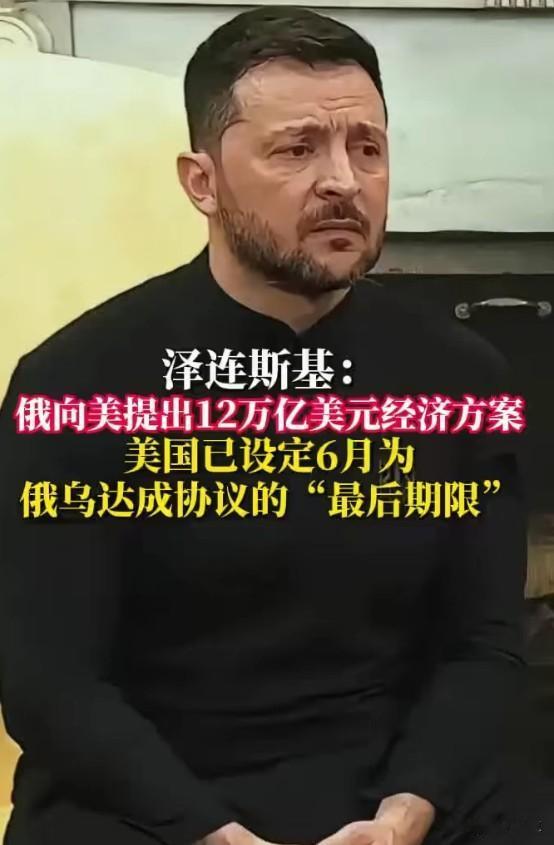 泽连斯基透露，俄罗斯向美国提出12万亿美元经济合作方案。这一消息令人震惊，也让人