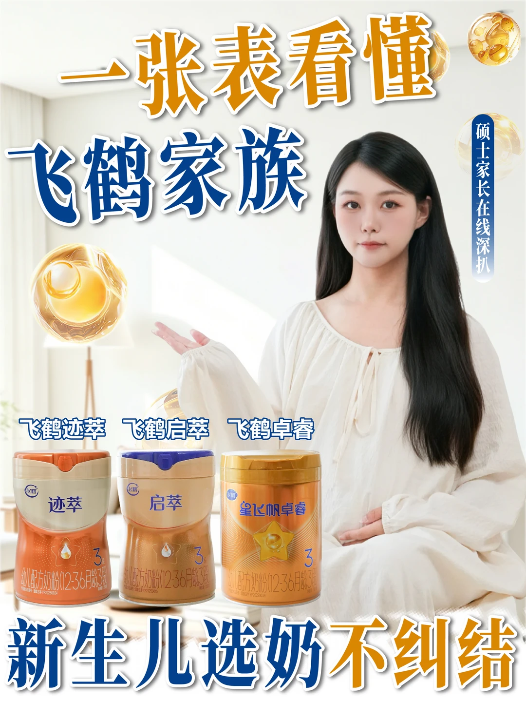 一张表看懂飞鹤家族！新生儿奶粉选购不纠结