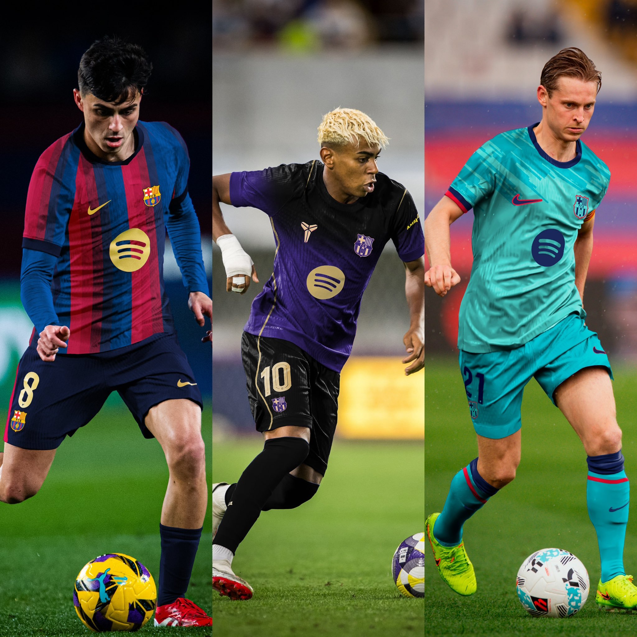 足球装备网曝巴萨下赛季三套球衣❤️💙如何？