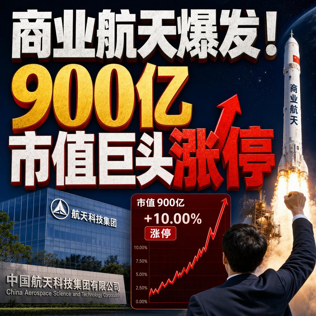 商业航天爆发！900亿市值巨头涨停
很多人以为A股的航天概念还在炒"故事"，但这