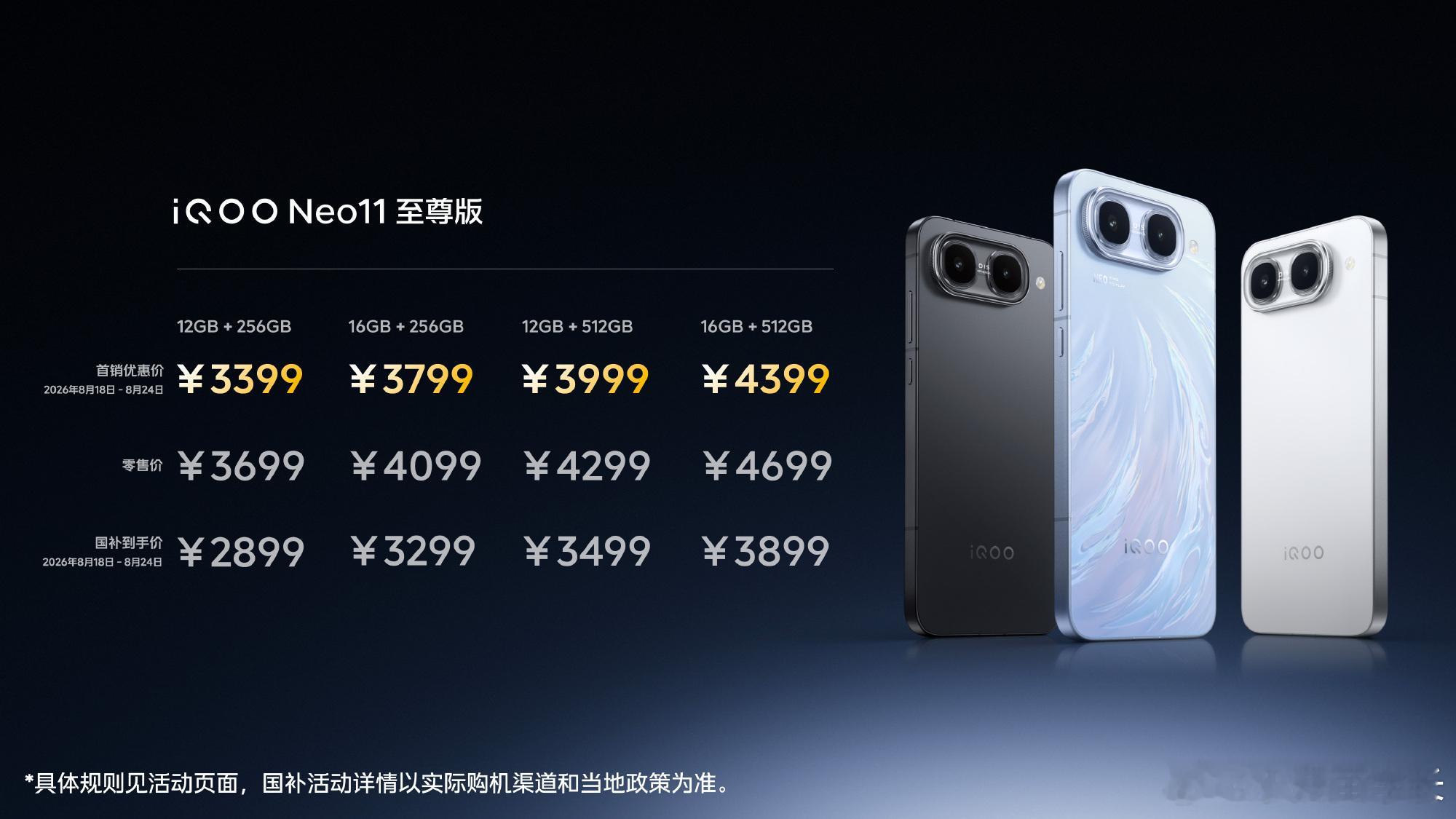 iQOO Neo11至尊版价格出来了，感觉如何？ 