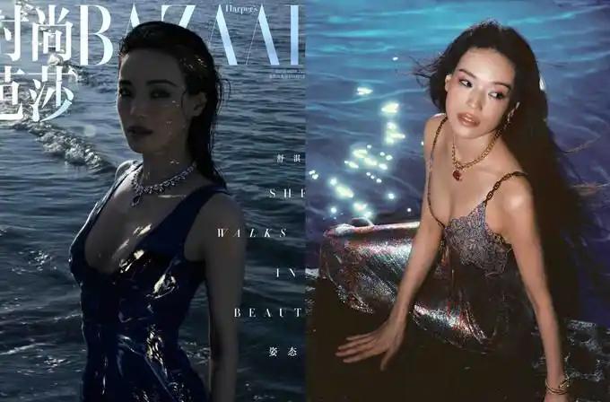 47岁舒淇蓝色美人鱼造型惊艳众人，大花魅力尽显，网友：美到窒息