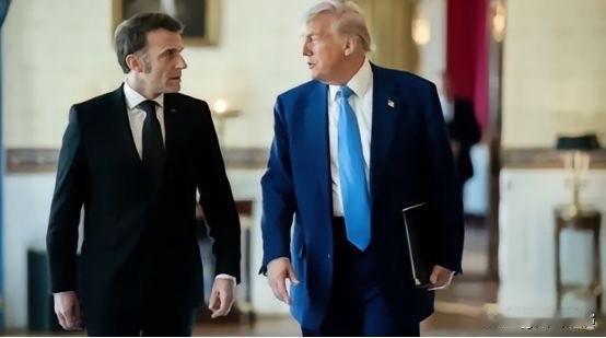 马克龙认怂真快！

马克龙变脸比翻书还快，前一天硬刚特朗普放狠话要反制，第二天直