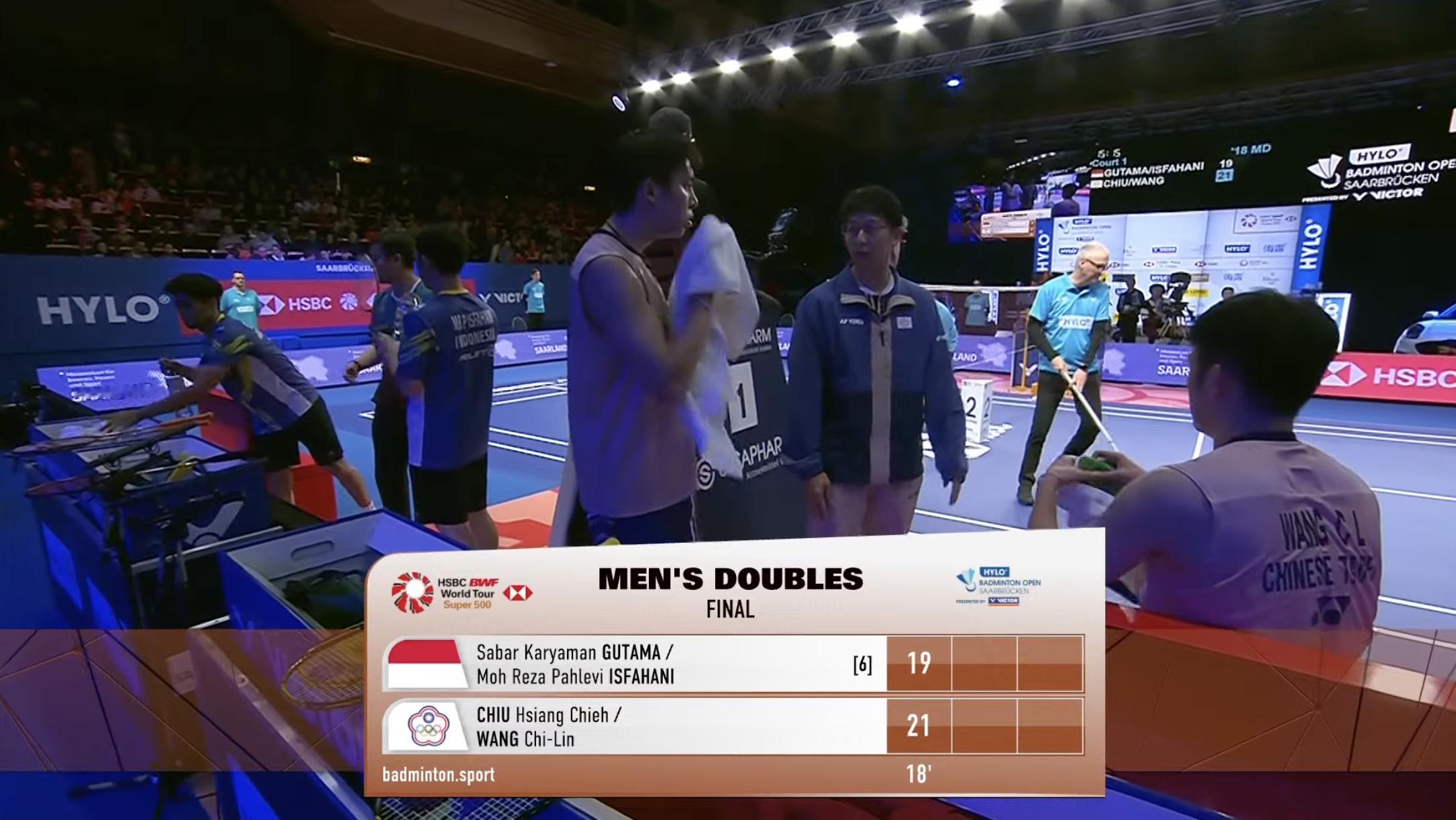 邱相榤/王齐麟 21-19 🇮🇩咖塔曼/伊斯法哈尼2025年海露羽毛球公开赛