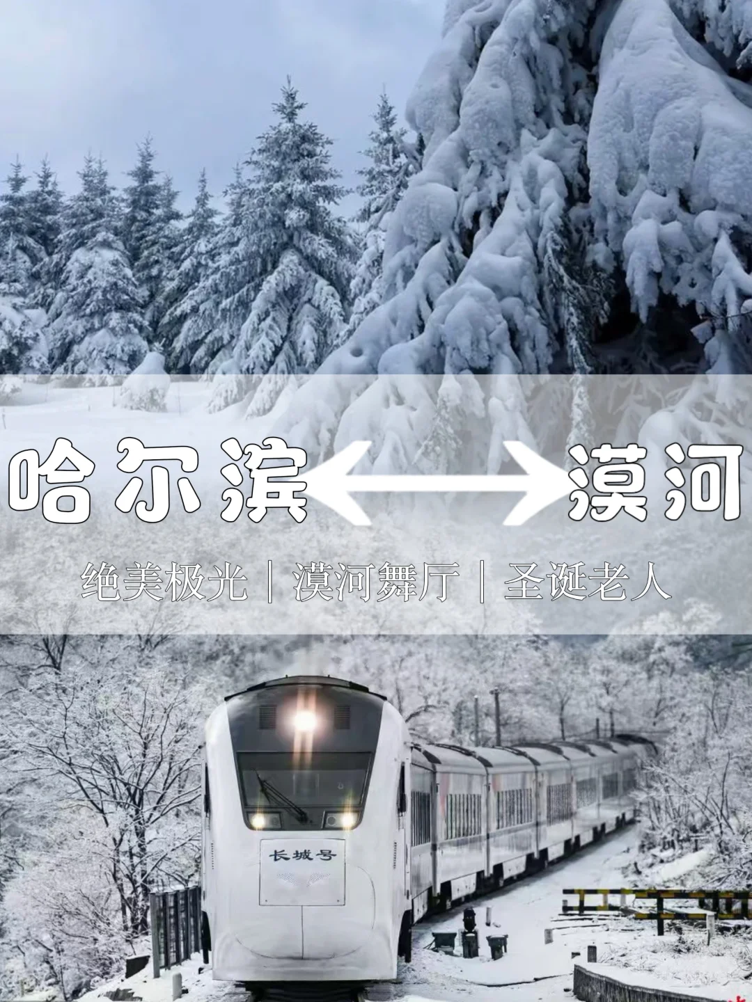 坐雪国列车去漠河追极光😍4天人均才1K+