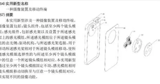 魅族手机新专利：可旋转的三摄像镜头摄影模组
