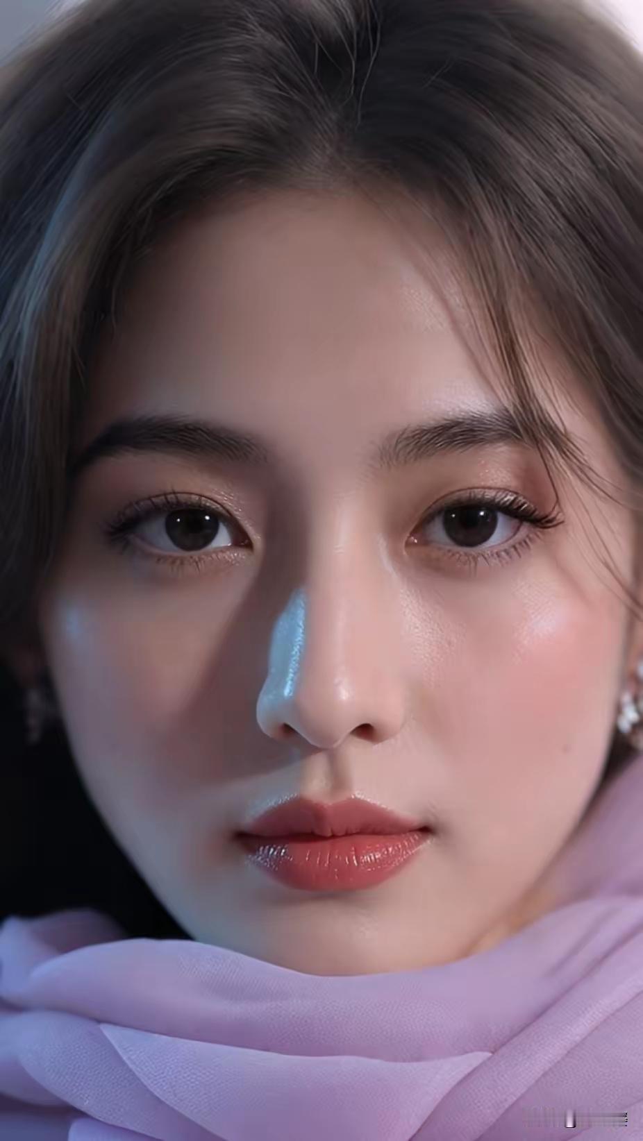 温柔粉紫色调，甜美少女心，完美妆容，气质出众🍀🌹🌺