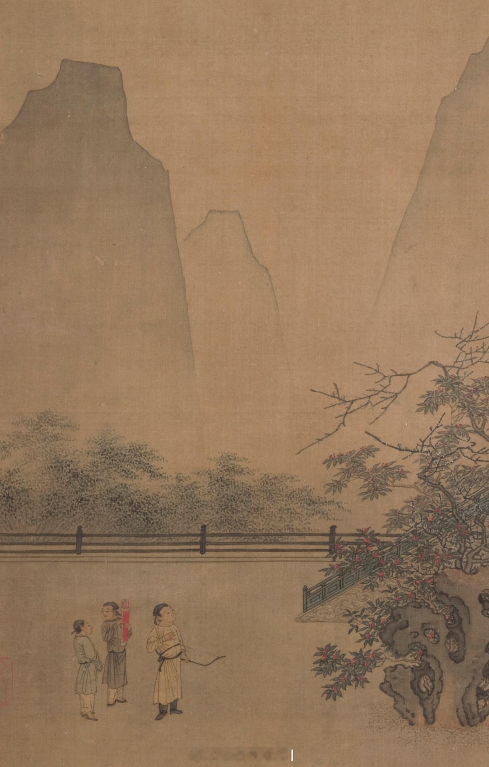 南宋 李唐 飞仙楼图册页尺寸：41 x 36.7 cm来源：美国 圣路易斯美术馆