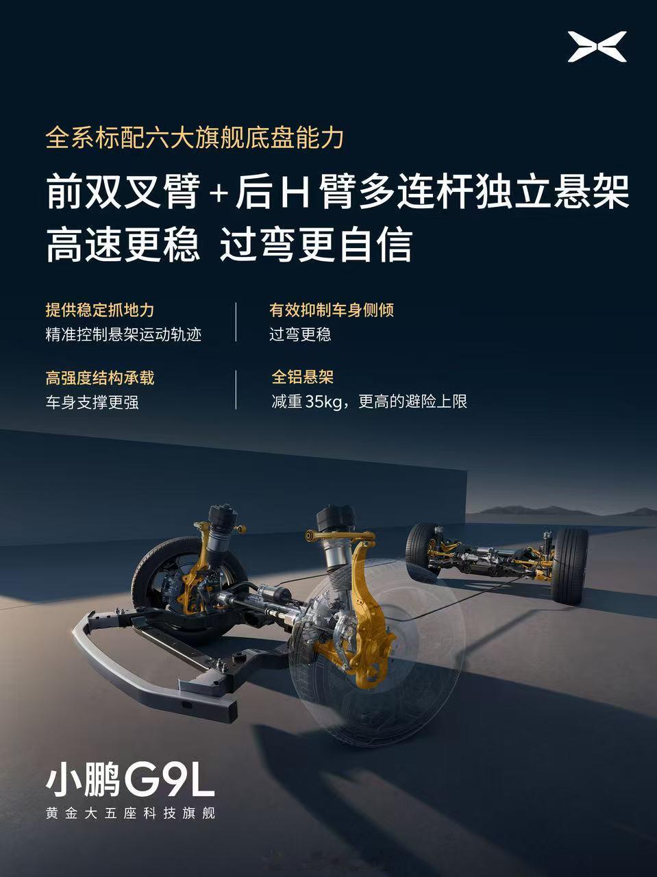 小鹏G9L麋鹿测试时速超80媲美卡宴小鹏 G9L 标配六大旗舰底盘能力：1. 前