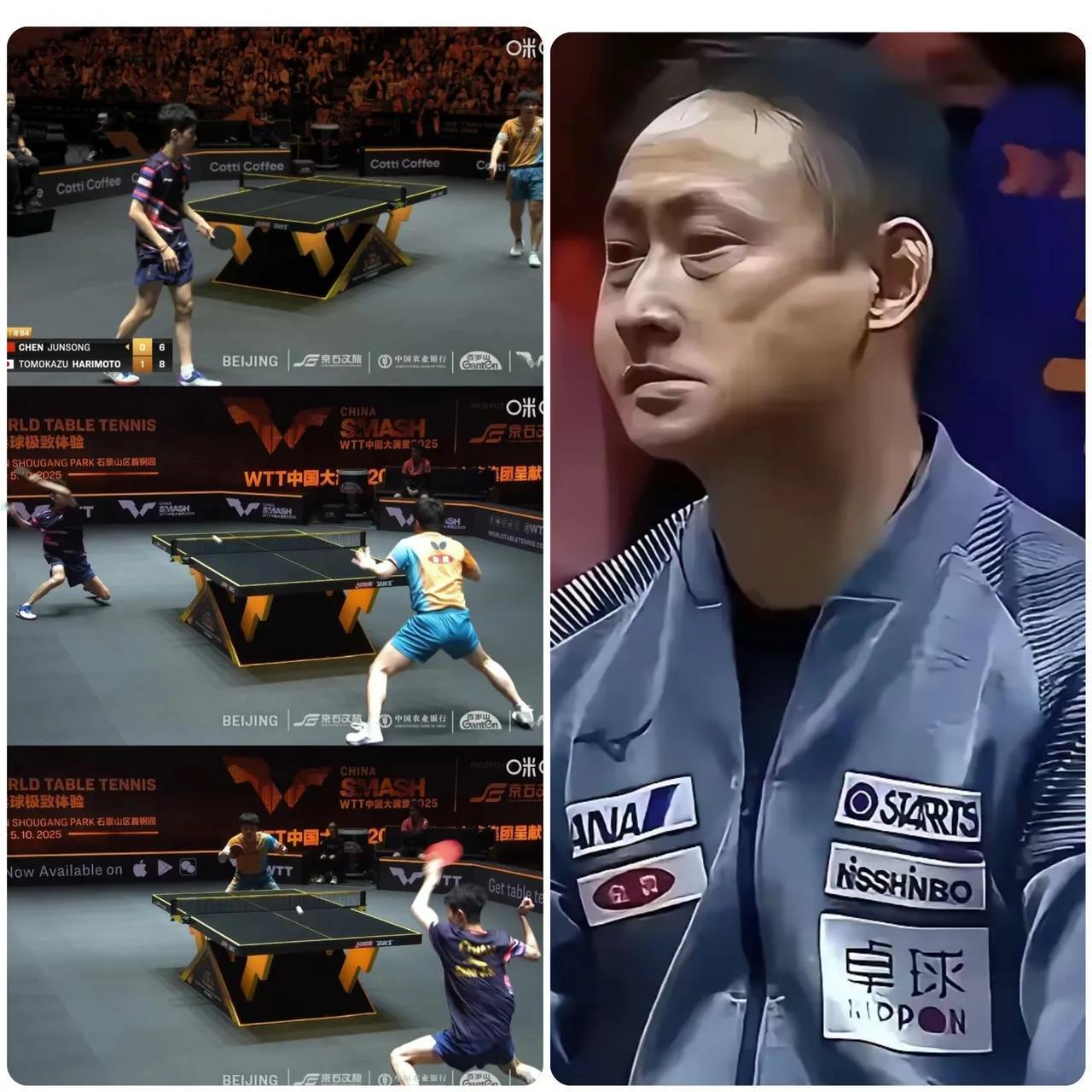 张本宇怕是气到后牙槽都要咬碎了！
今晚儿子张本智和首战就翻了车，
这脸打得也太响