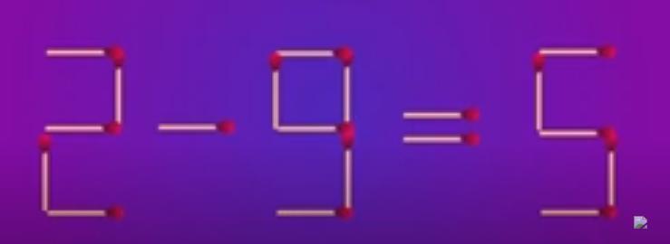 在这道奇妙的火柴棒谜题里，“2 - 9 = 5” 这个等式显然不成立。此刻，一个