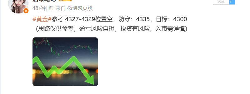 黄金4329位置空已扫损出局，大家不要灰心，浩荣这里有信心带领大家赚回上一单的损