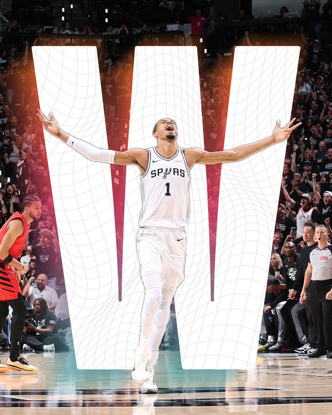 马刺114-95大胜开拓者！4-1绅士横扫晋级！文班亚马超级AI防守 文班亚马1