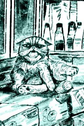 50049【丑猫】稿主在给自己oc 约稿的时候灵机一动让画师在角落里加只猫bel