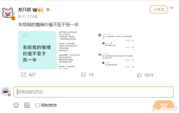 另一半是不可代替的，但车带来的情绪价值也是另一半给不了的 