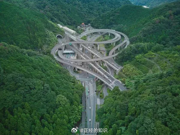 这是位于东京附近的Hisashimichi交汇处，可能是世界上最复杂的道路之一。
