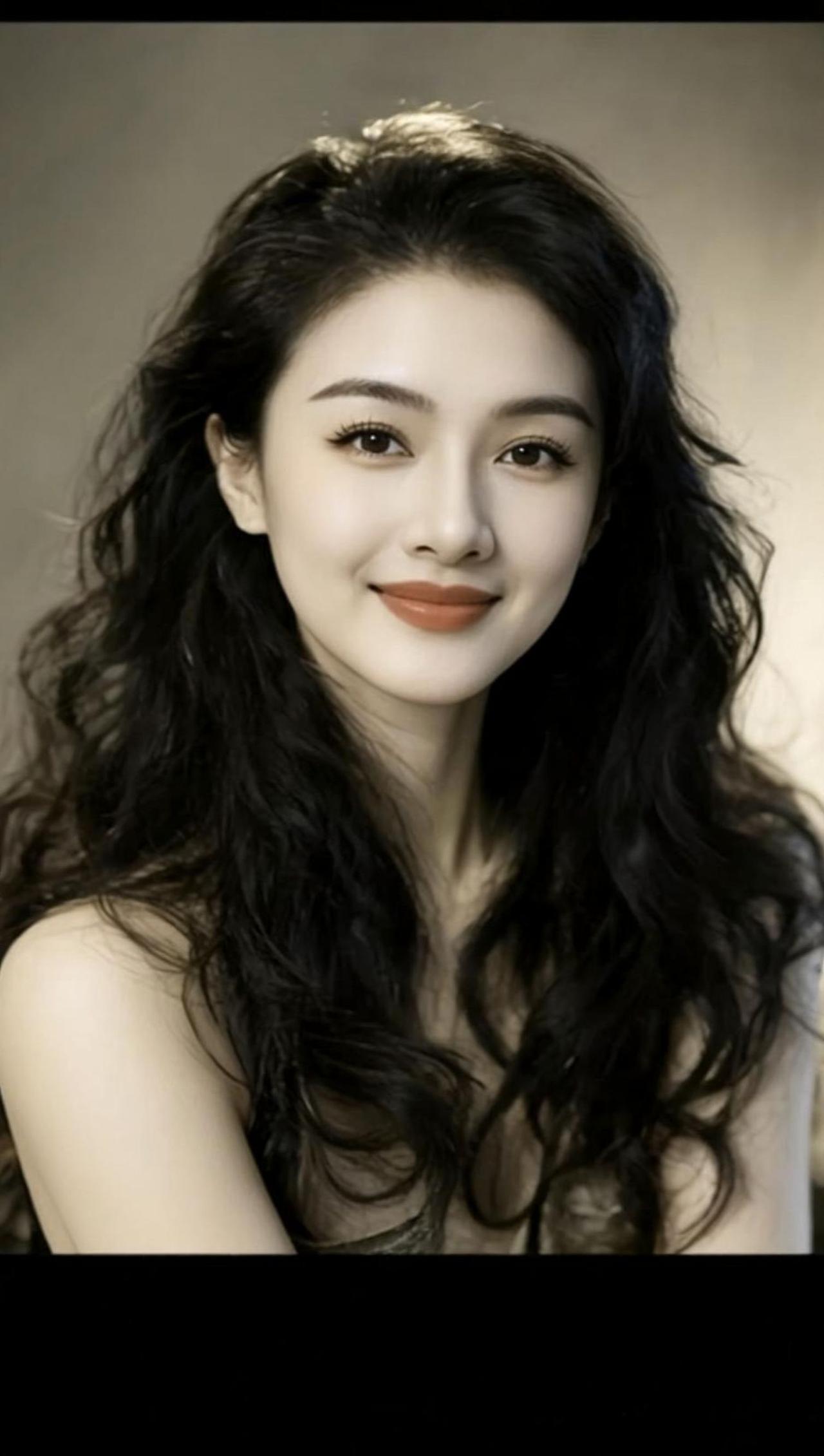 卷发如波浪，眉眼藏星光。
民国风里的优雅，是女人最好的底气。