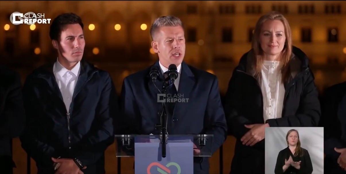 匈牙利新当选总理彼得·马扎尔今天发表胜选演讲时说：“我们将重振维谢格拉德集团（V