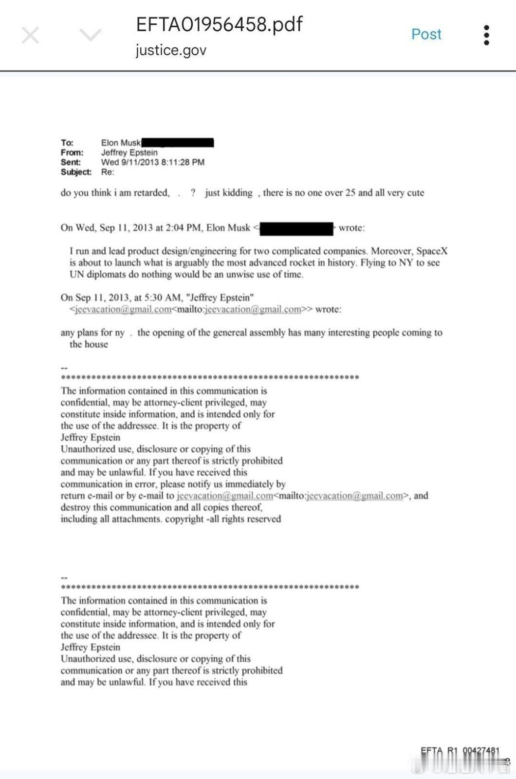 看来马斯克对爱泼斯坦 这人非常有警觉，他不止一次拒绝他的邀约。这次是爱泼斯坦在2