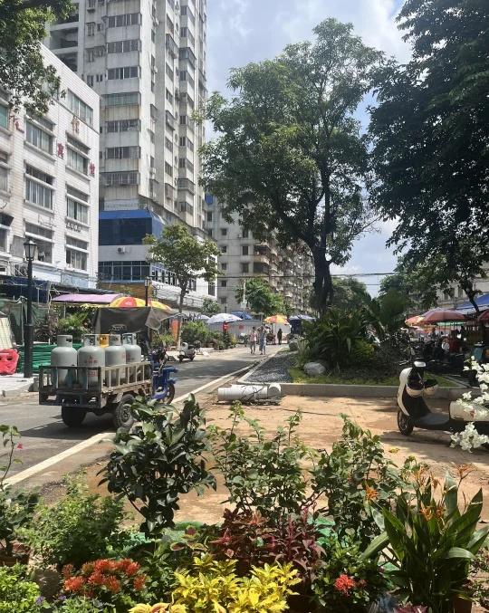 白燕街升级改造，开始整洁起来了
也是初有成效吧
虽然还在改造当中
但是能够看见已