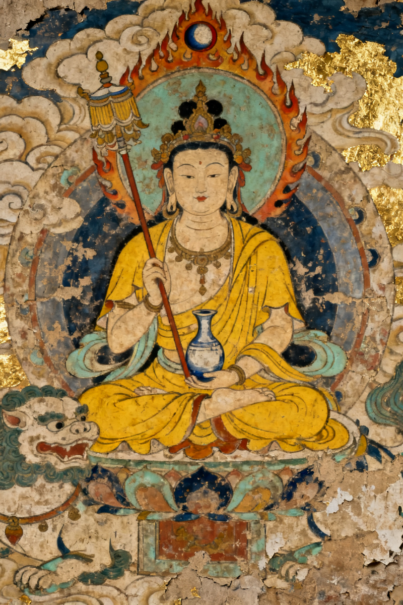 祈愿文殊菩萨加持，让智慧与善念常伴。明事理、存善意、行正道，遇困有解、遇善结缘，