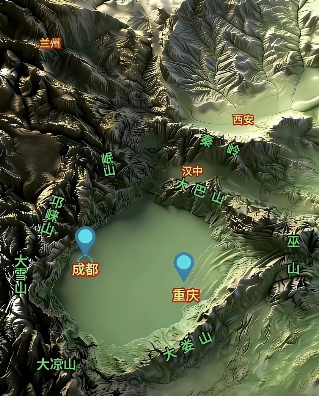 万万没想到，成都跟西安居然那么近 
