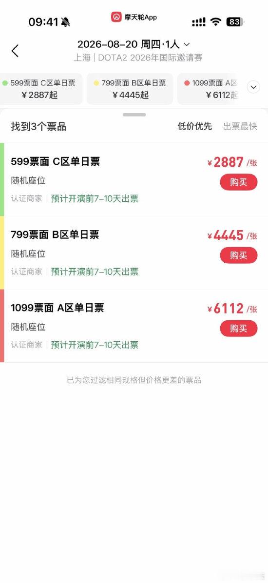【TI15上海站门票遭爆炒 ！TI15上海站工作日门票被炒至6000元 】202