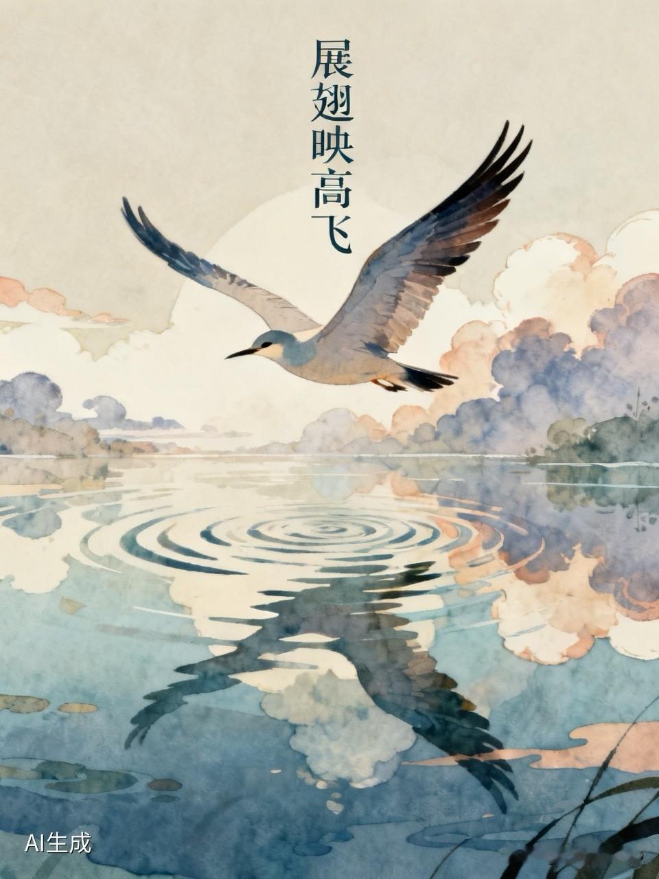 柳摇水中影、
雁飞回梦望、
春晖气韵足、
谁知盘中餐、
泪泪雨纷飞、
气象真奇妙