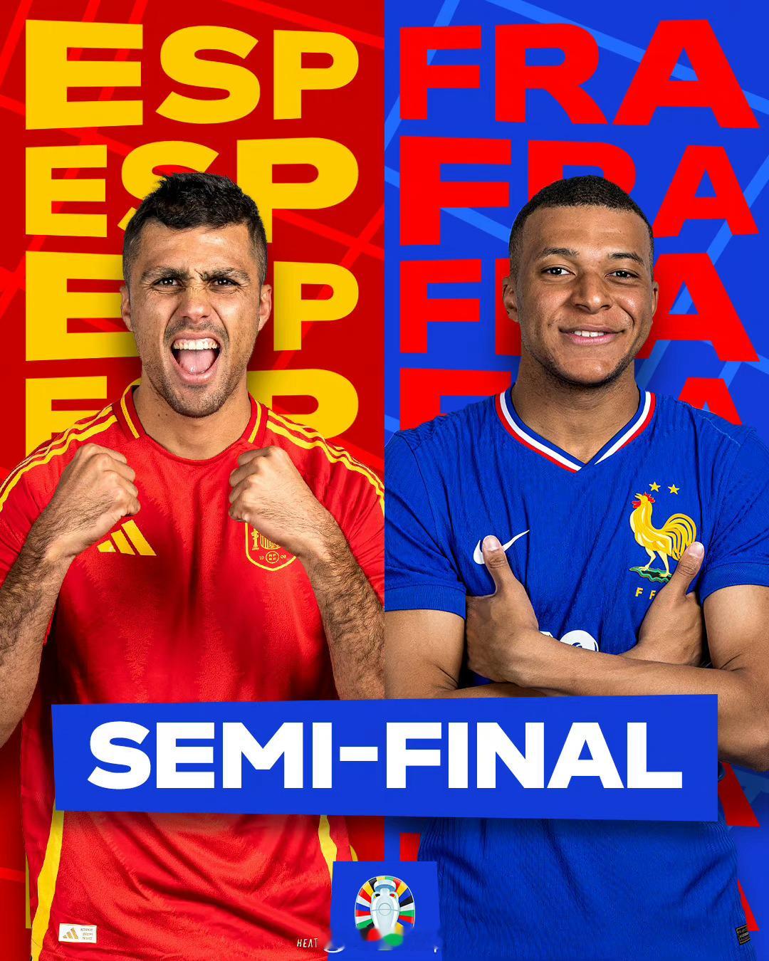 #欧洲杯四强出炉#  欧洲杯四强出炉，西班牙将对阵法国，荷兰大战英格兰！ ​​​