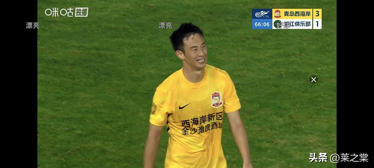 3：1，青岛西海岸逆转战胜浙江队，保持12轮不败，从山东泰山转入的老将状态火热，