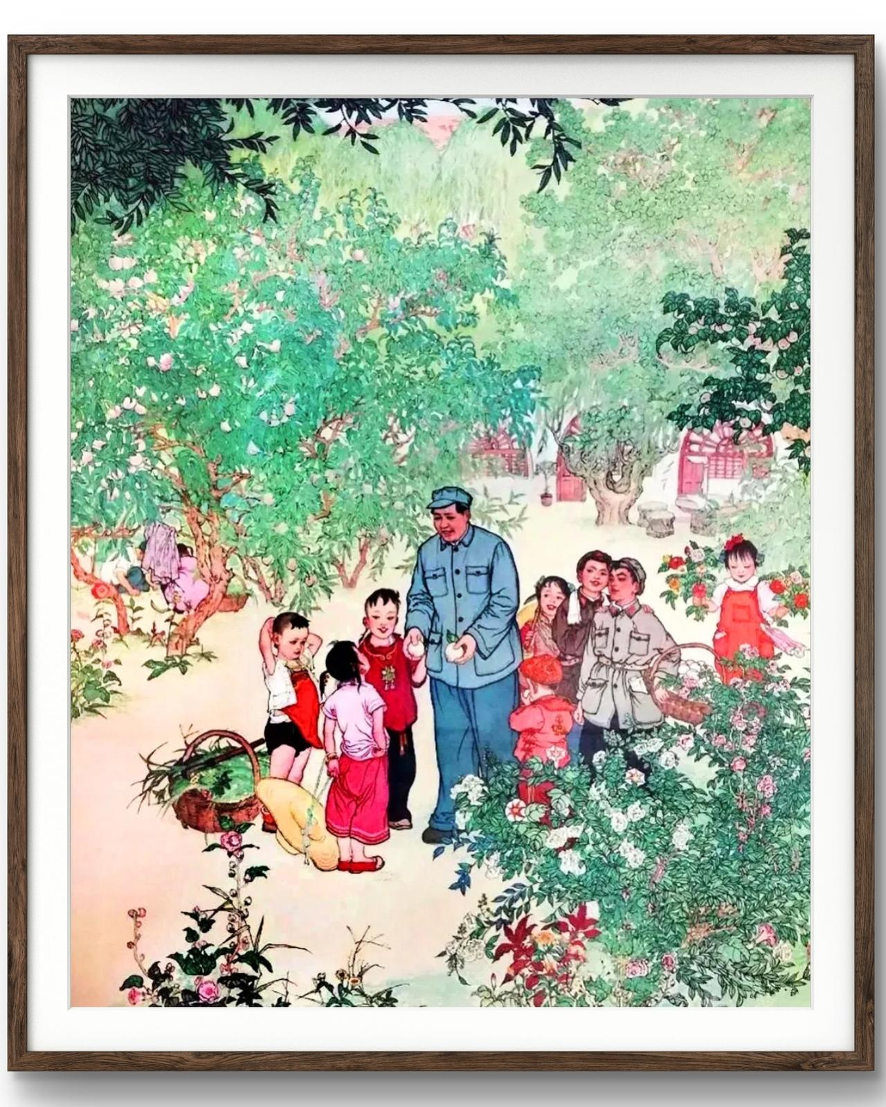 国画：枣园桃李作者：刘文西 陈光健1962年