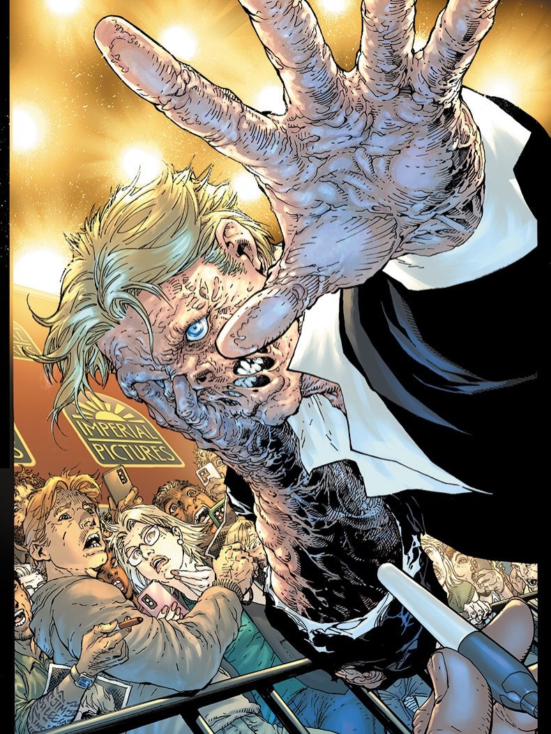 DC[超话]无字版，老李创作的泥脸未上色版本与上色师上色版本。 ​​​