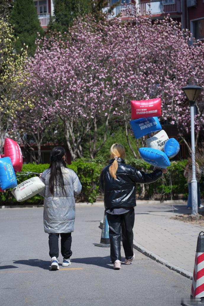 北京大学生的解压方式有多超前北京大学生巧用“发疯文学”气球，借助文案卸下学业包袱