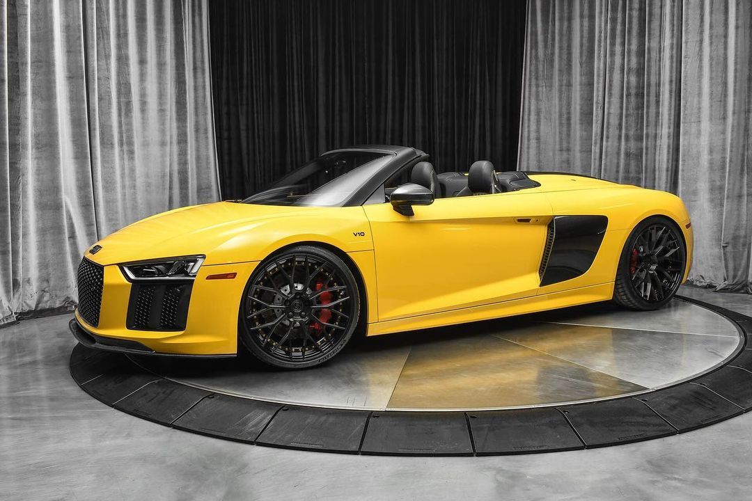 黄色奥迪Audi R8 V10 Spyder[赞] 
