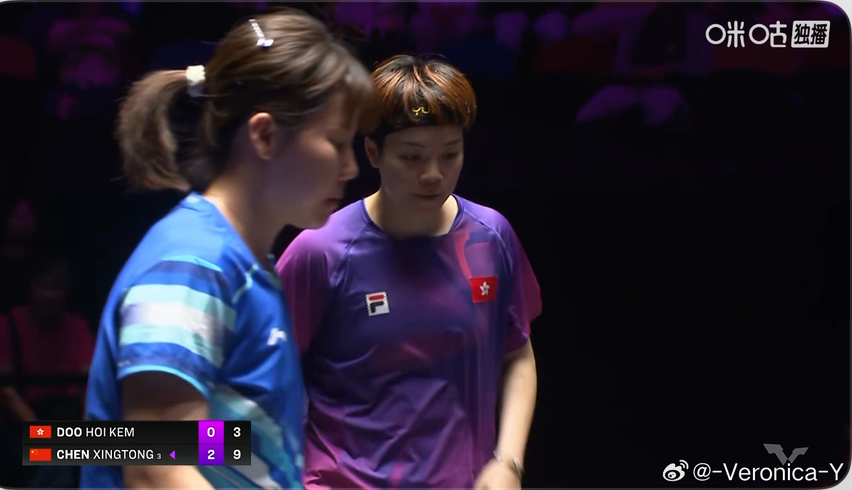 2025wtt澳门冠军赛女子单打16-8陈幸同3-0杜凯琹（11-8 11-7 