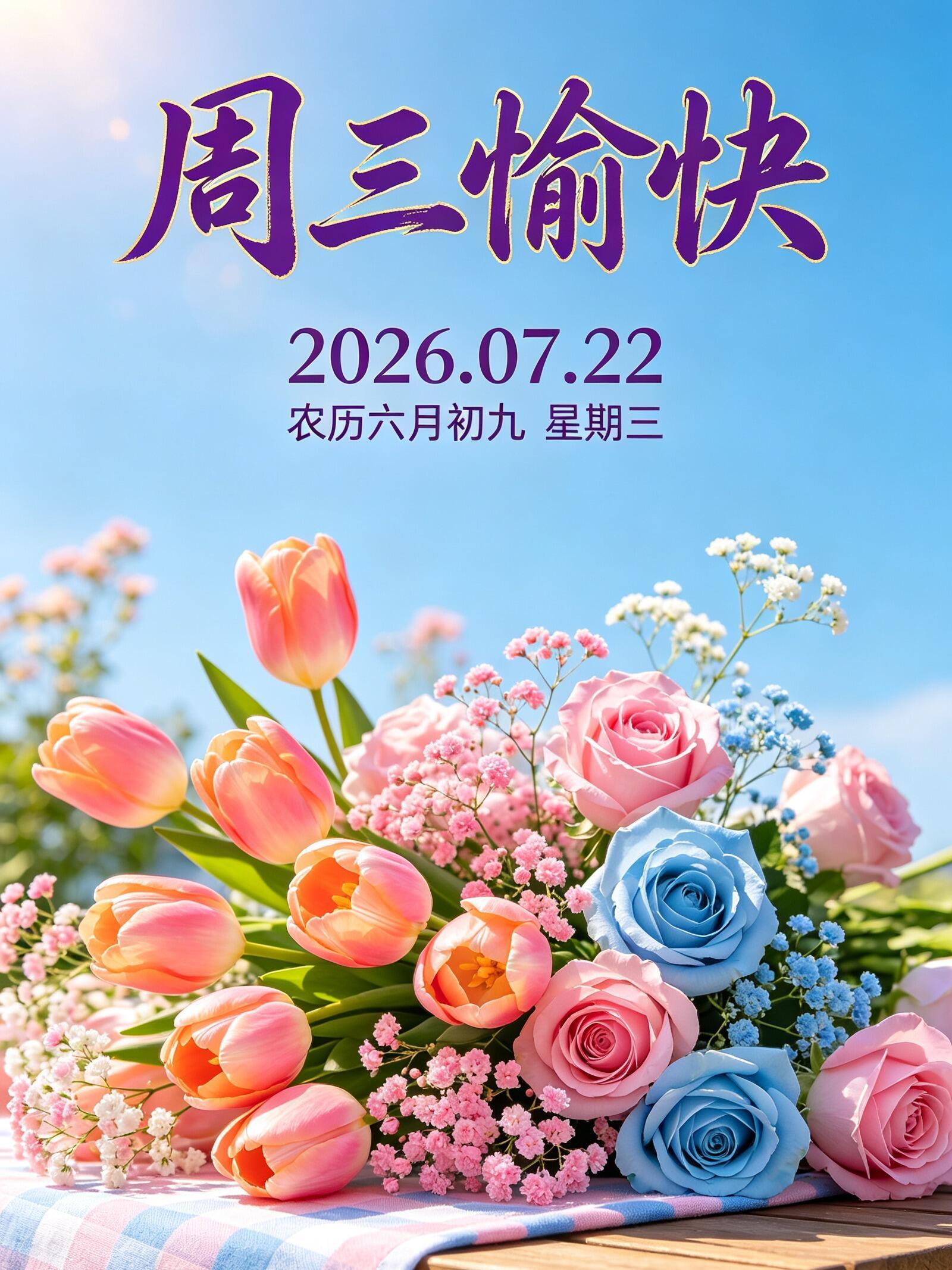 2026.7.22周三早安祝福图片壁纸拿图吱一声噢～ 