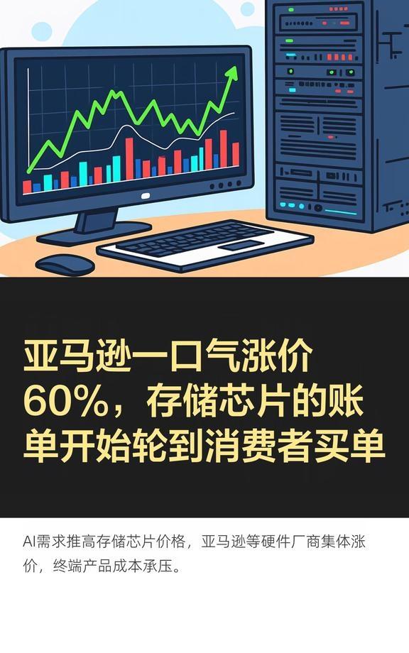 亚马逊一口气涨价 60%，存储芯片的账单开始
芯片 贸易 芯片销售 进出口报关 