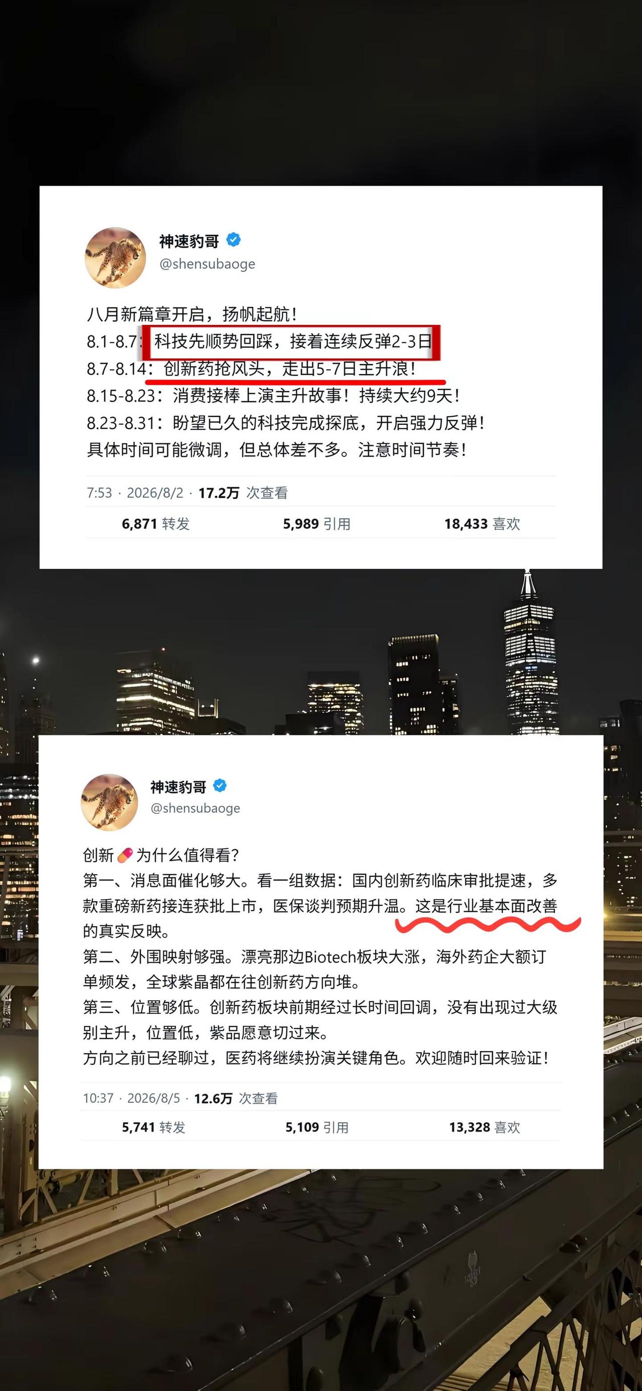 科技唱罢药登台，在迷茫的时候，感谢豹哥的一路指引科技 创新药