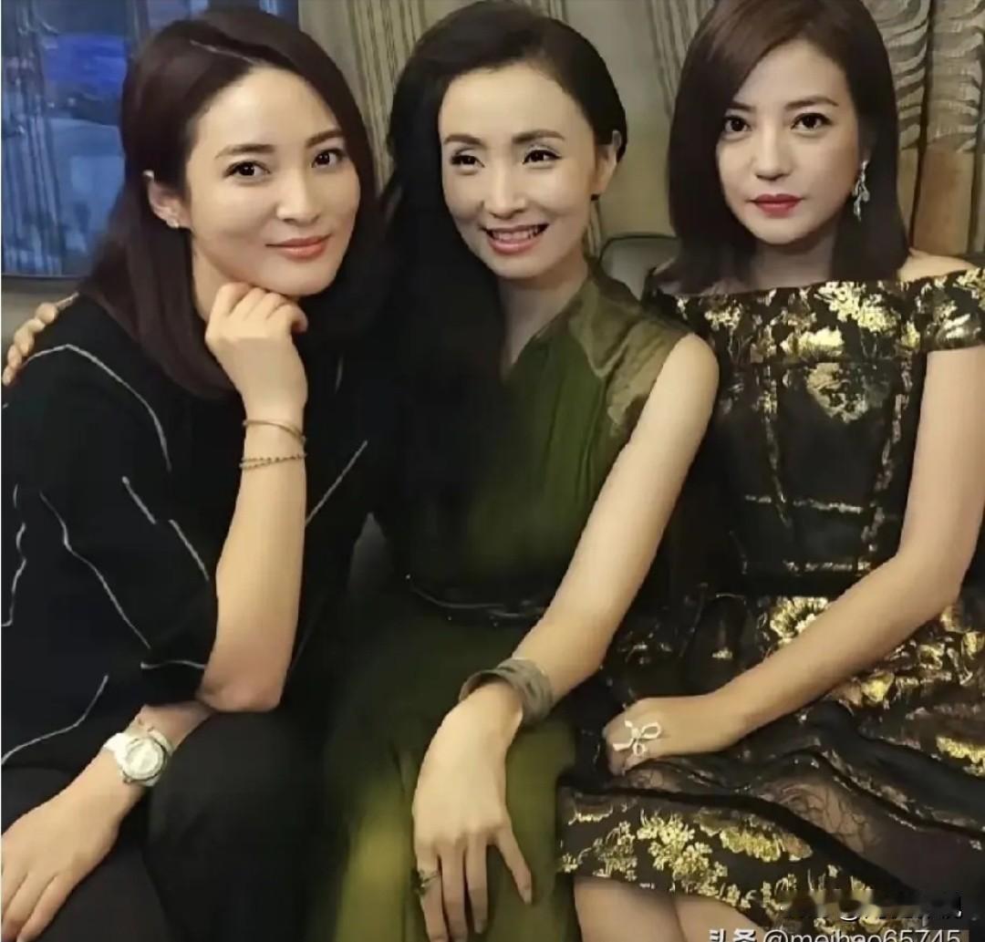 三个美女合影，左一的是蒋勤勤，中间的是陶虹，一个比一个优雅，一个比一个迷人！而右