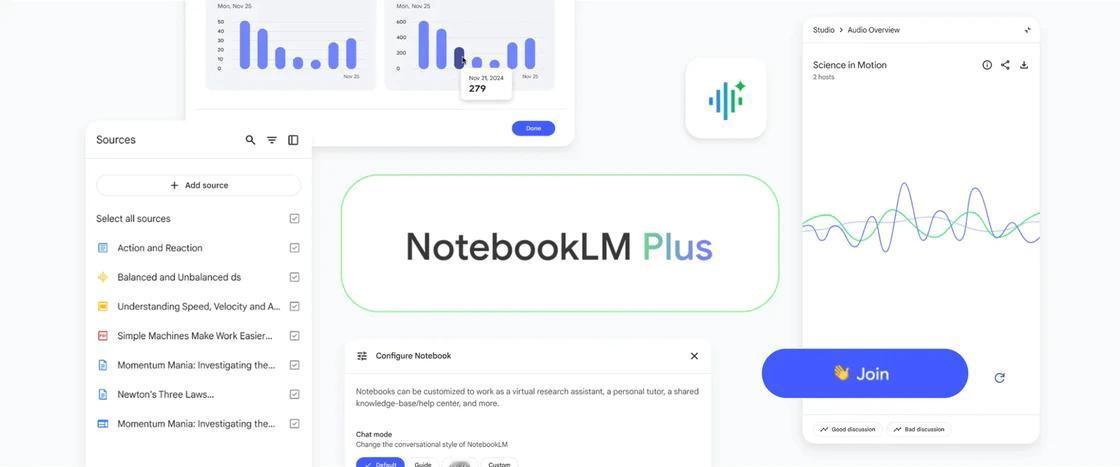 NotebookLM 增加与 AI 对话功能，推出付费版

Google宣布 A