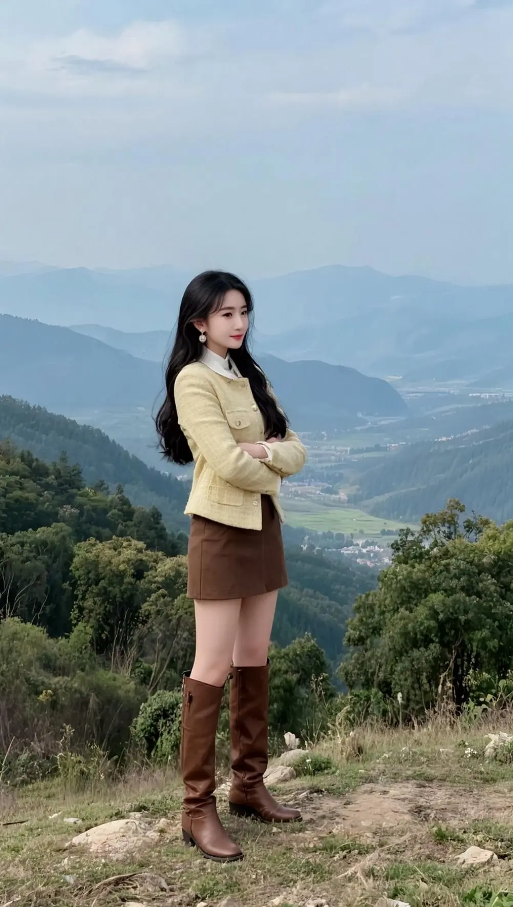 AI山景穿搭照 ai创作